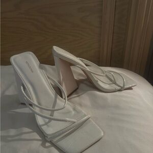 Pretty little thing White Strappy Heeled Sandals